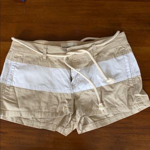 Women’s Old Navy Striped Shorts Rope Belt Sz 8